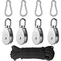 Juego de polea-Polea de gancho-Polea de Acero Inoxidable-Poleas de Bloque-Poleas de Bloque Acero Inoxidable-polea de…